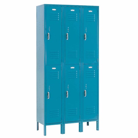 Global Industrial Industrial Storage Cabinet, 78 in H, 36 in W, Blue 652075BL